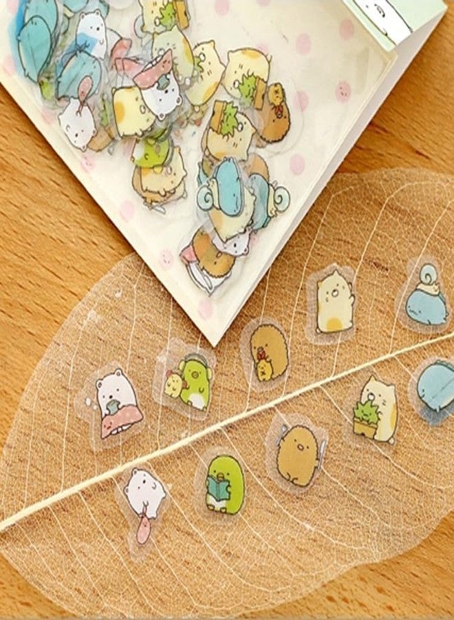 Kryoflare 80Pcs Stationery Stickers, Kawaii Cat and Bear Designs, Decorative Stickers for Diary and Scrapbooking - Image 2